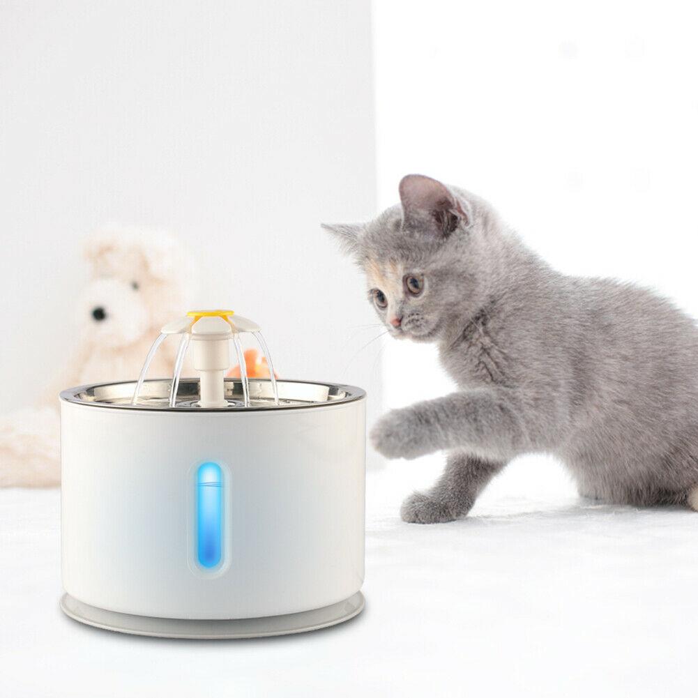 Fuente de agua LED para mascotas