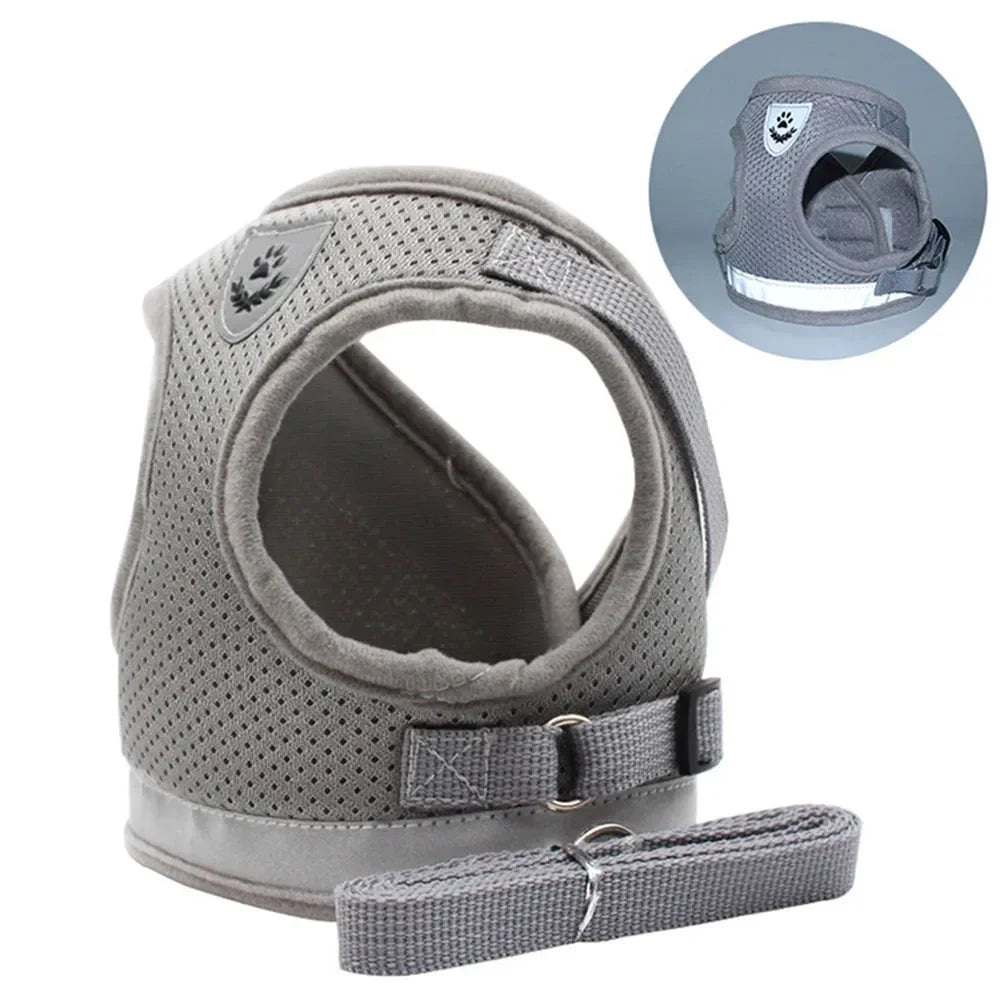 Arnés Reflectante para Gatos y Perros con Correa