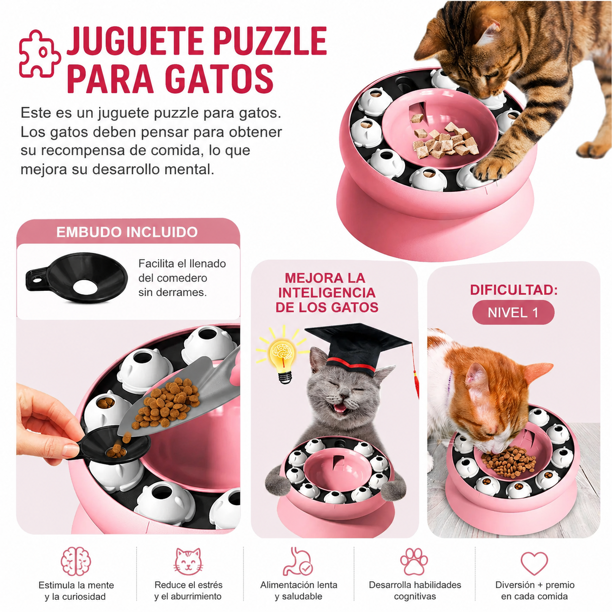 Comedero Antiansiedad para Gatos