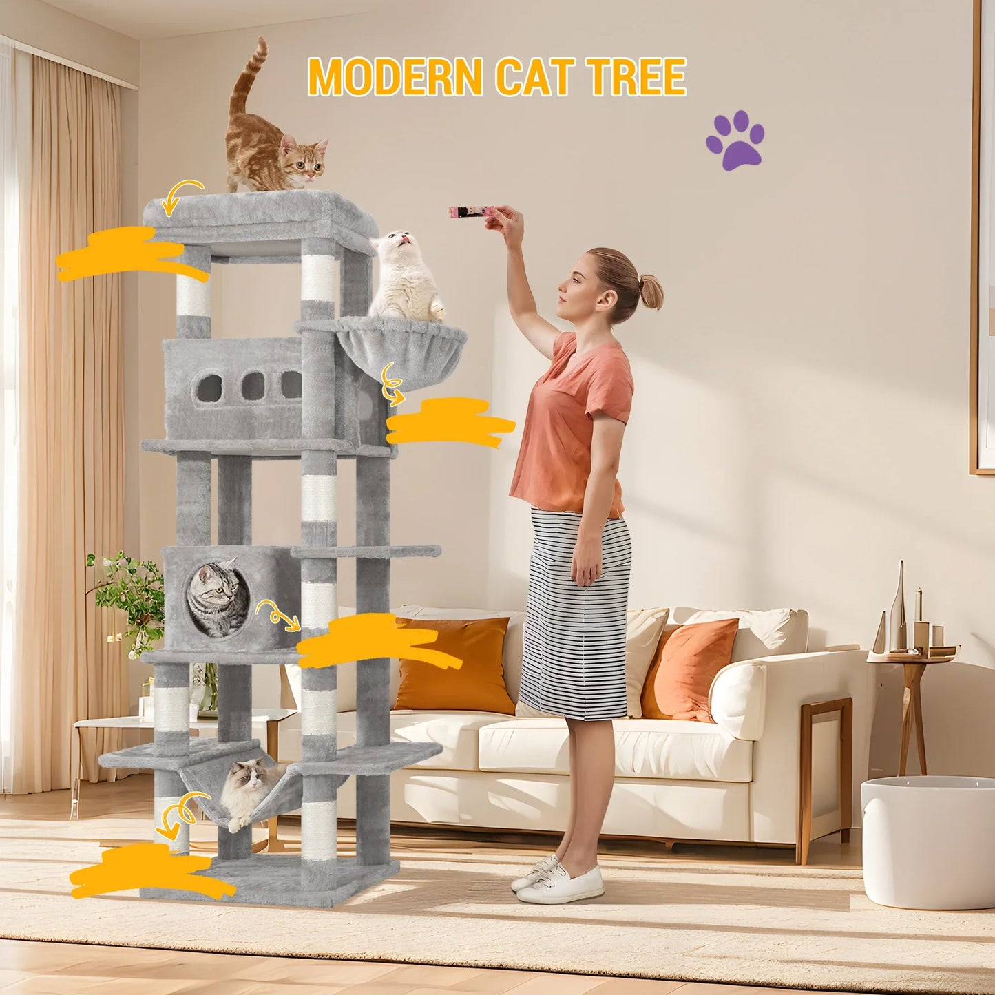 Torre Rascadora XXL para Gatos