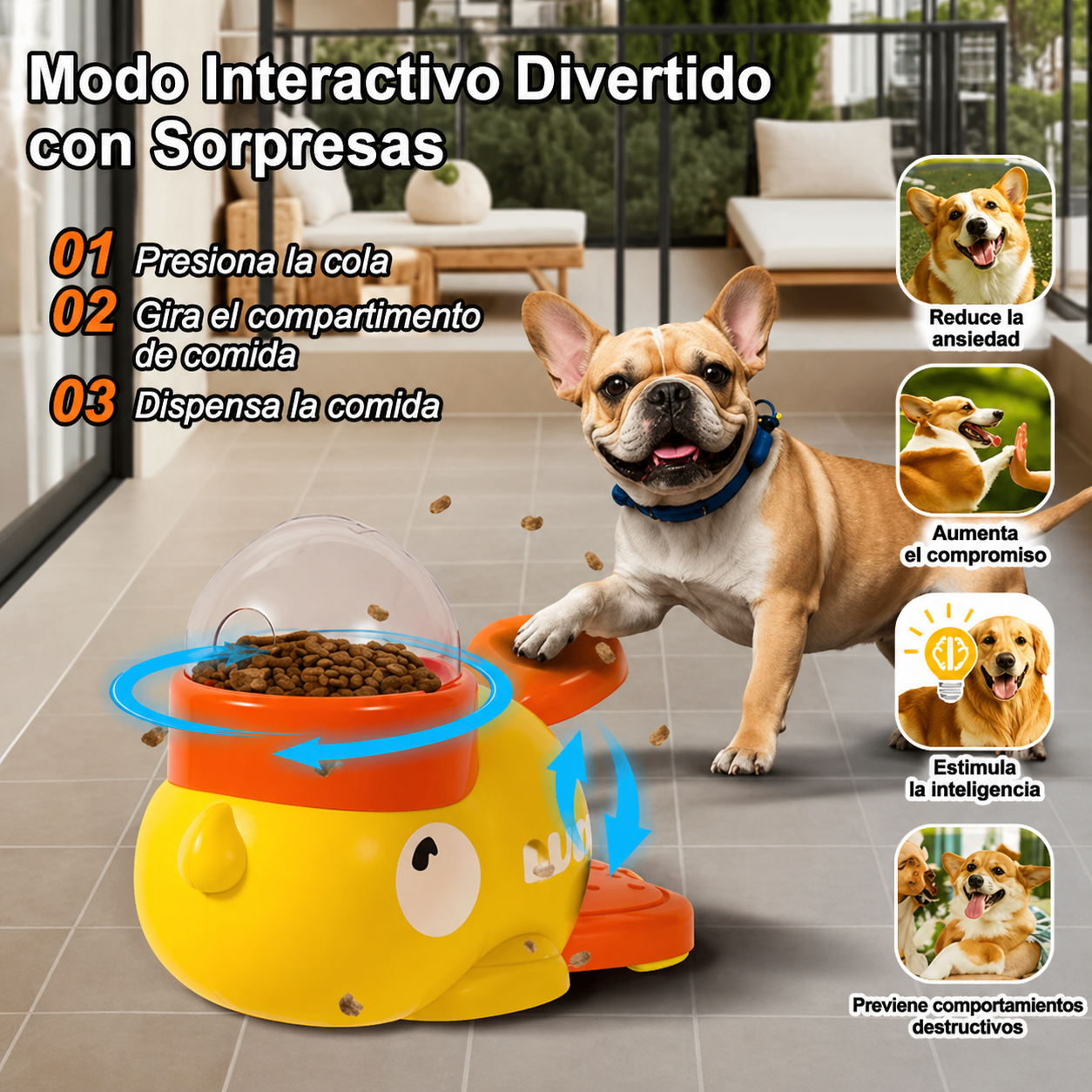 Comedero Interactivo para Perros y Gatos