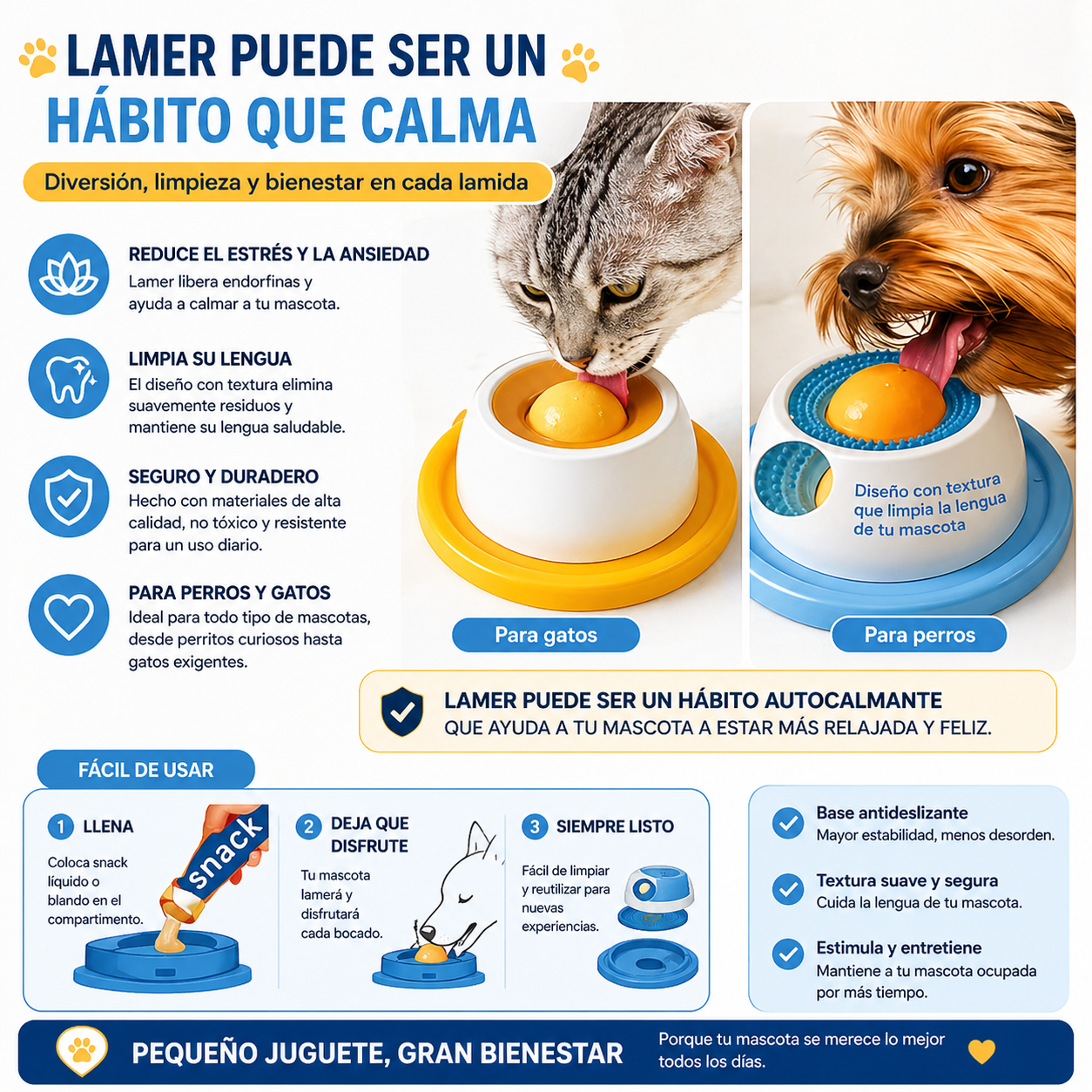 Comedero Lamedor Antiansiedad