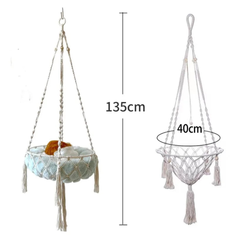 Hamaca Colgante de Algodón para Gatos