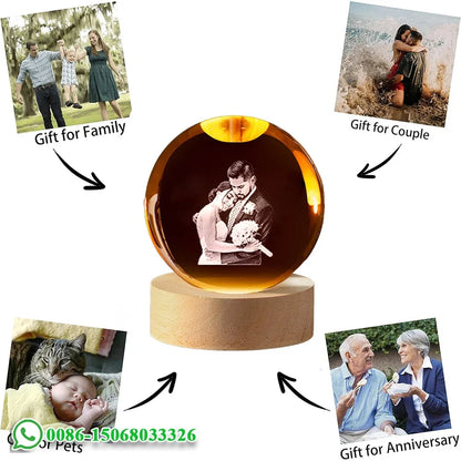 Recuerdo 3D  Bola de Cristal Personalizada
