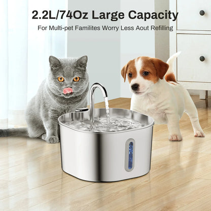 Fuente de Agua para Gatos y Perros 2,2L
