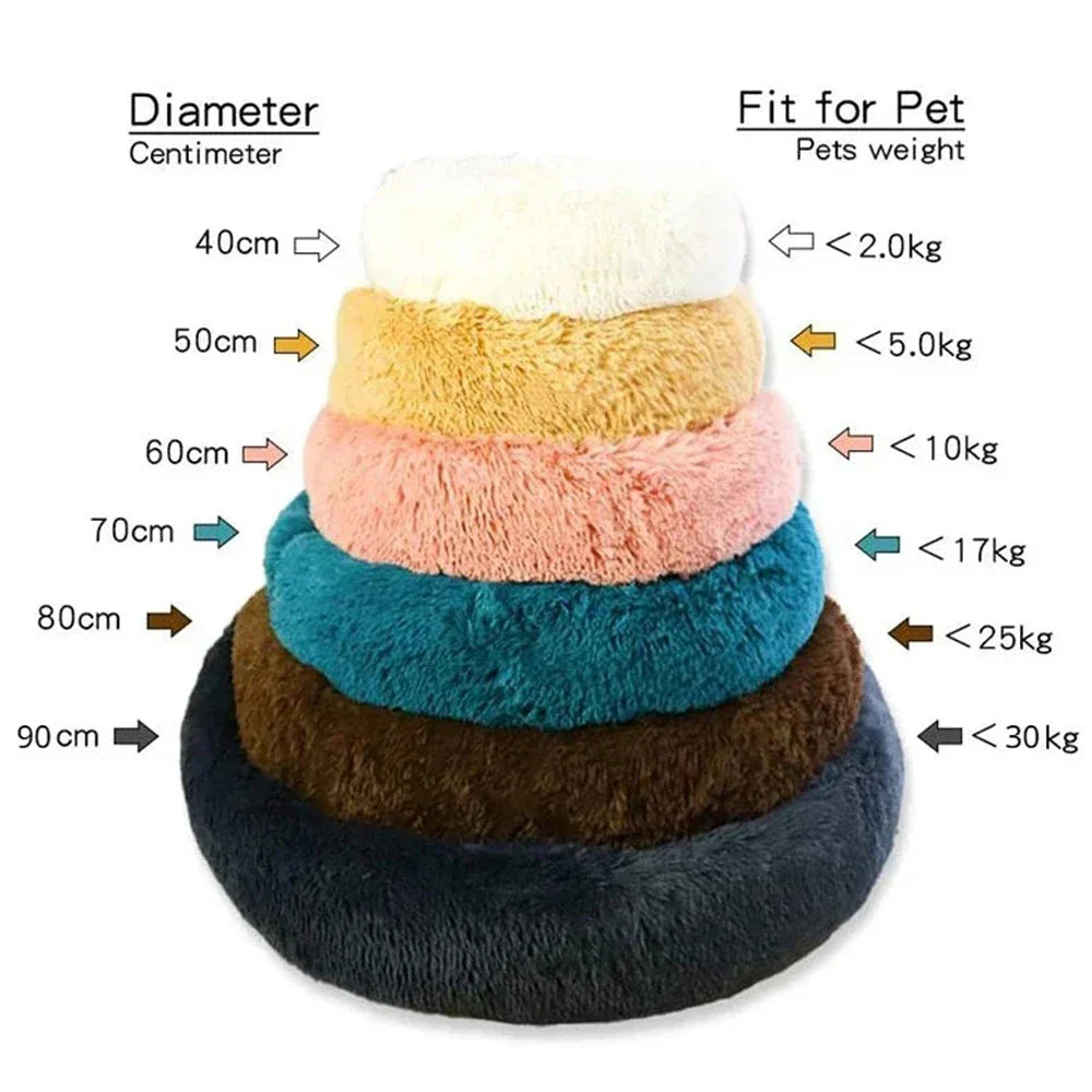 Cama Redonda Súper Suave para Perros y Gatos