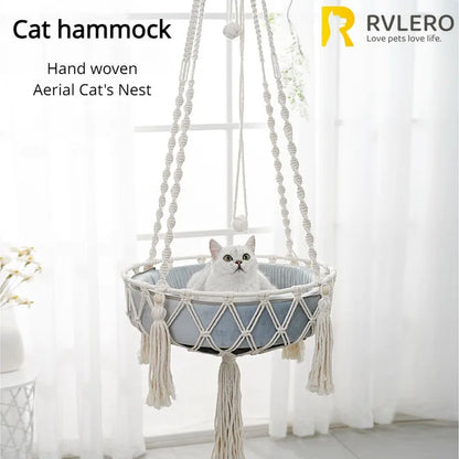 Hamaca Colgante de Algodón para Gatos